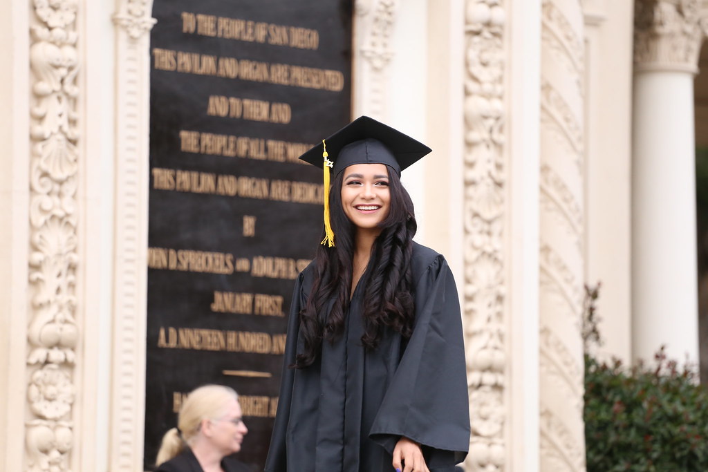 San Diego Continuing Education Graduate Walks in 2017 Commencement Ceremony at Balboa Park