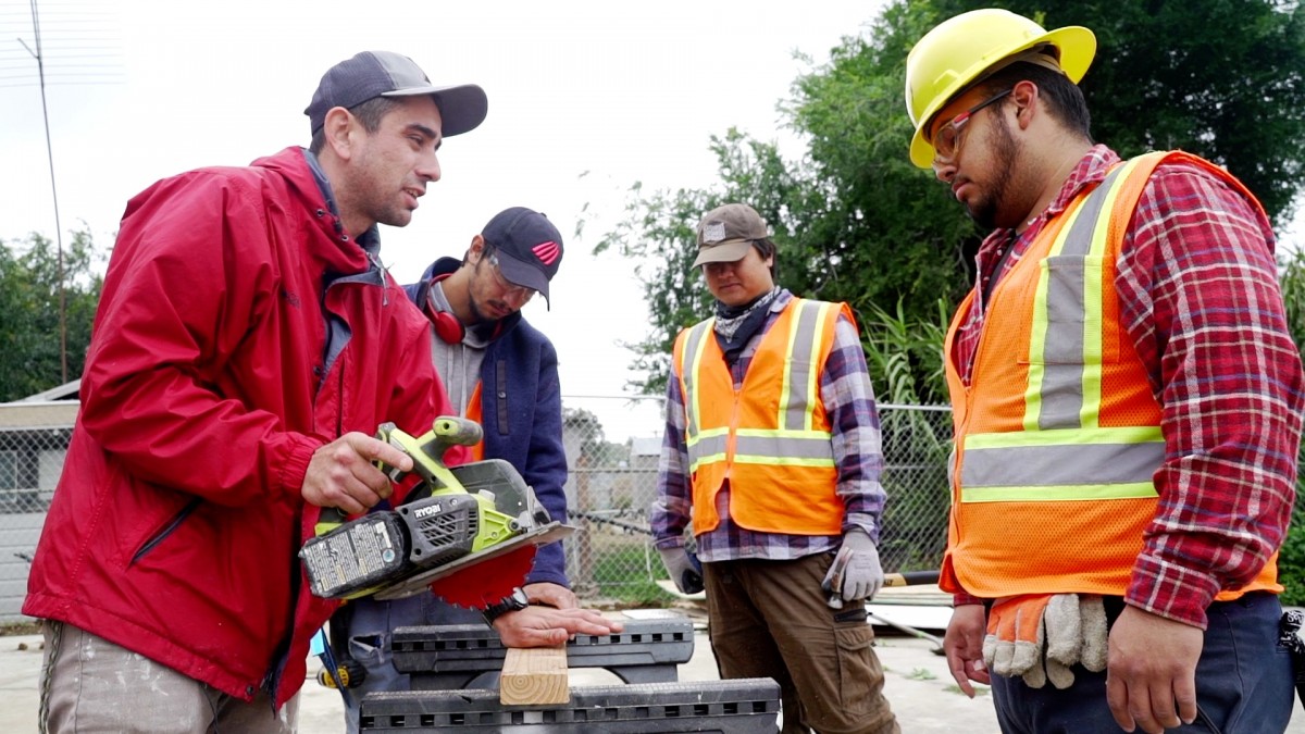 San Diego Continuing Education’s Construction Trades  Apprenticeship Readiness 2019 Cohort works on construction job sites.