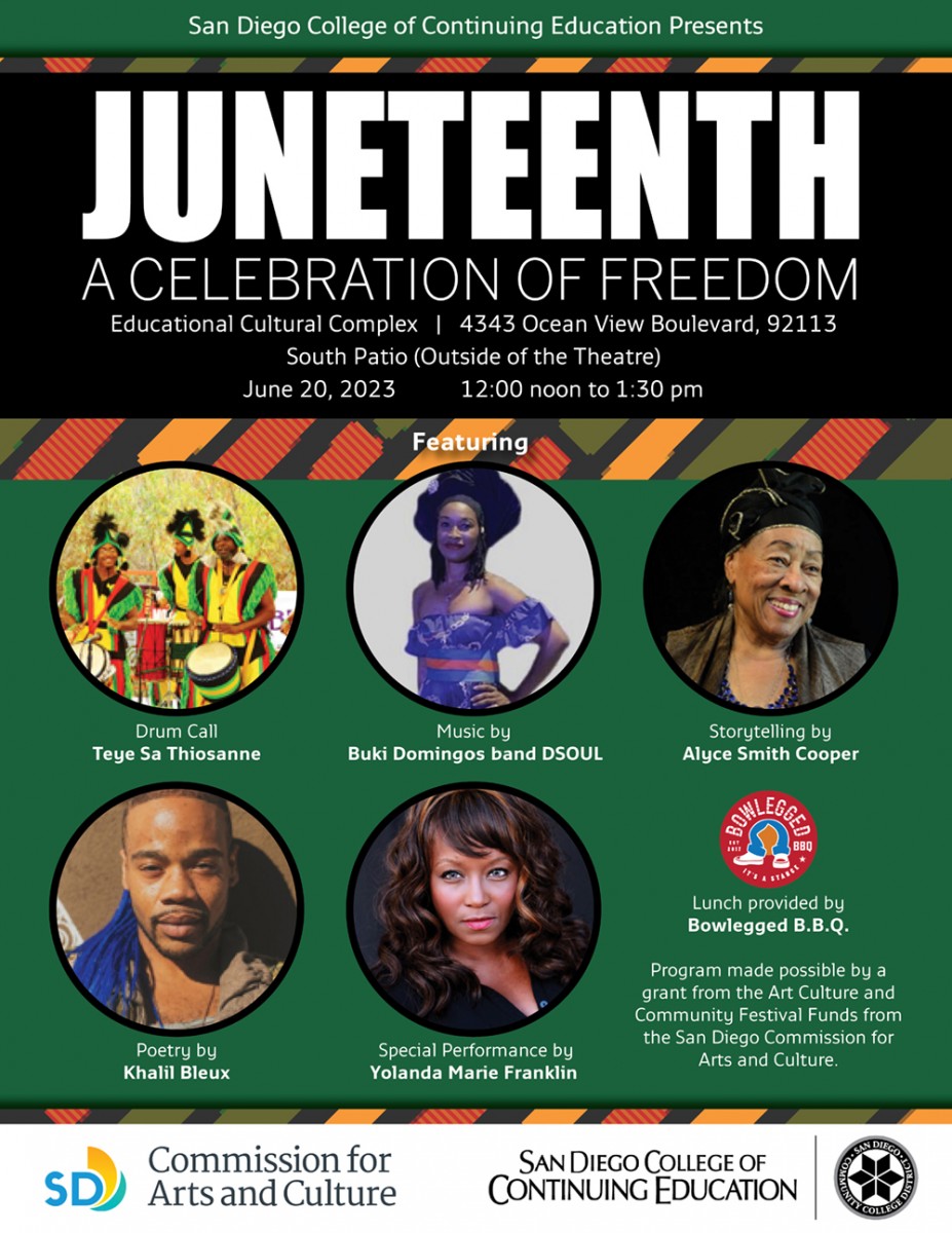San Diego College of Continuing Education Honors Juneteenth with Celebration Filled with Music, Food, Poetry