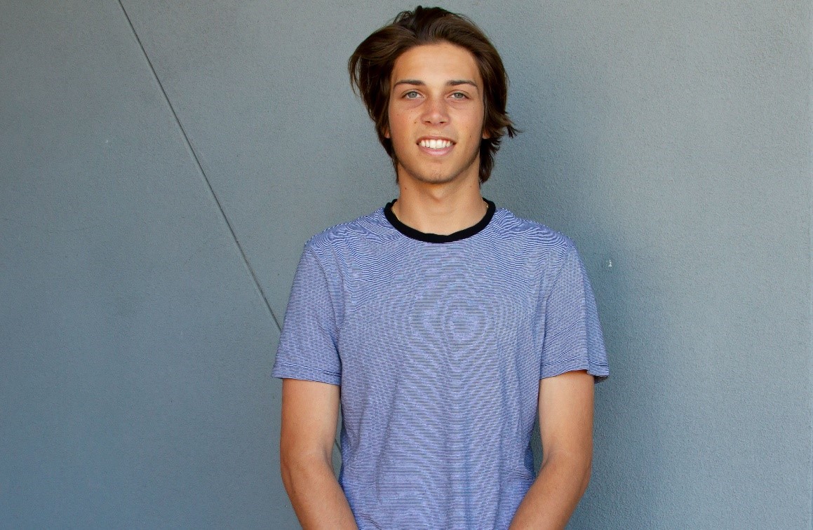 Landen Saunders learns how to sew at San Diego Continuing Education